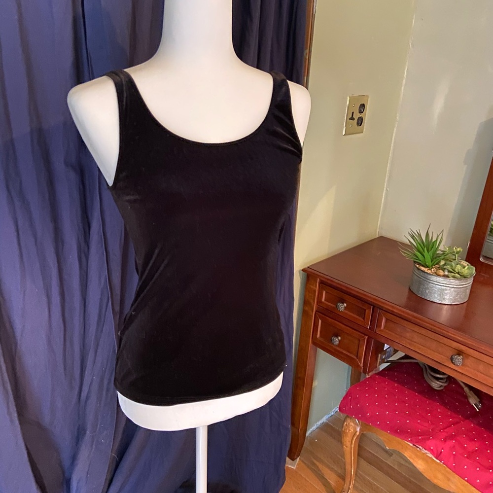 Cosabella velour tank top small black